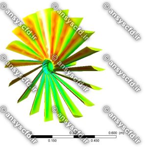 پروژه شبیه سازی جریان عبوری از فن محوری پروانه ای در نرم افزار انسیس سی اف ایکسANSYS CFX