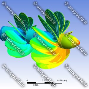 پروژه شبیه سازی جریان عبوری از فن محوری پروانه ای در نرم افزار انسیس سی اف ایکسANSYS CFX